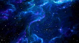 梦幻蓝色星云星空背景素材