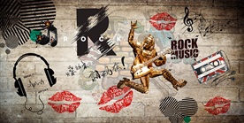 音乐摇滚装饰画背景墙