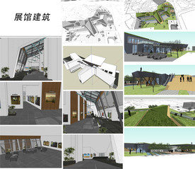 博物馆建筑SU模型