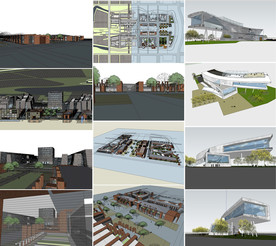 教学建筑设计SU模型