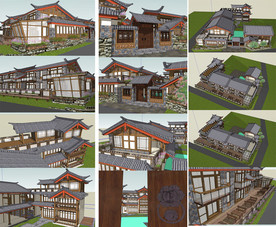 客栈建筑模型