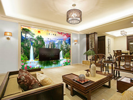 黄山迎客松 山水 风景 电视背