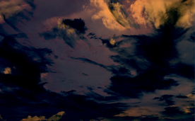 天空油画 乌云密布