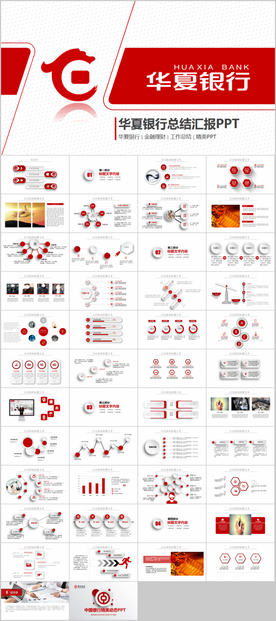 华夏银行工作总结总结汇报PPT