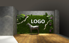 形象展示花草真实绿植草皮墙