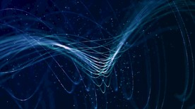 高清蓝色科技粒子流动