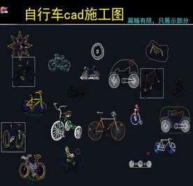 自行车cad平面图