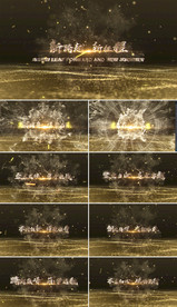 年终震撼文字特效AE片头(光海