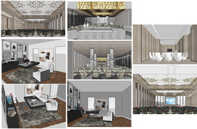 酒店宴会厅模型