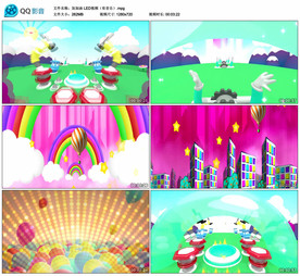 加加油 舞台大屏幕背景视频成品