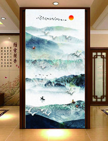 中式背景 时尚背景 山水背景