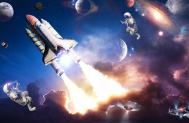 星球与宇宙外太空吊顶背景墙壁画