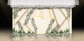香槟色婚礼迎宾区