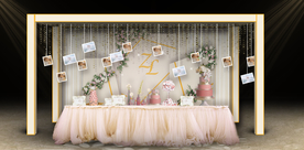 香槟色婚礼甜品区