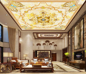 欧式风格吊顶 背景墙装饰画