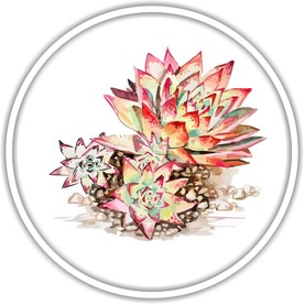 花装饰艺术画作花朵矢量国画水彩