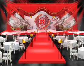 新中式婚礼背景