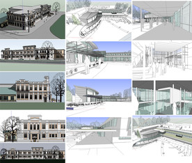 活动中心建筑模型