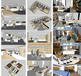 办公室设计方案模型