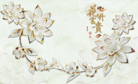 花开富贵 百合花 3D源分层