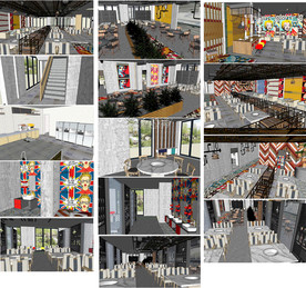 火锅店餐饮店设计模型