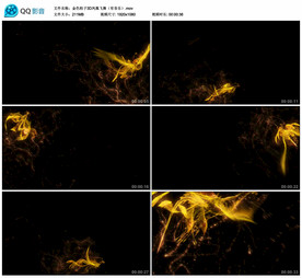 金色粒子3D凤凰飞舞 视频素材