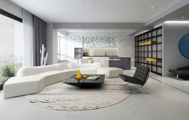 后现代客厅  沙发  茶几