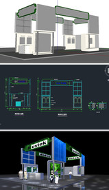 科技展厅草图模型含CAD图
