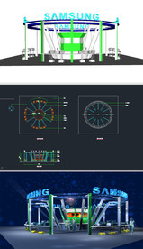 电脑展厅草图模型含CAD图