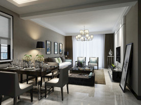现代客厅  餐厅  茶几