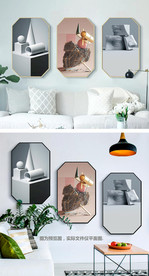 现代几何石膏组合装饰画