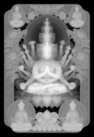 千手观音菩萨灰度图