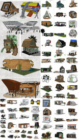 景观小木屋模型