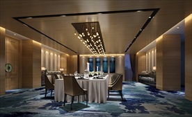 酒店餐厅包间模型效果图