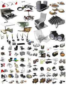 现代创意座椅模型