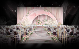 粉色婚礼仪式区