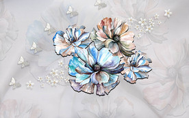 浮雕珠宝背景墙