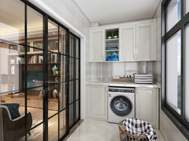 全铝阳台柜 整体家居 洗衣间