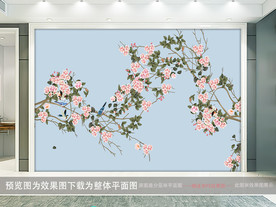 花鸟背景墙 花鸟图