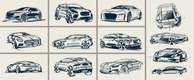 矢量汽车手绘设计