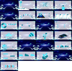 炫酷时尚工作总结汇报PPT模板