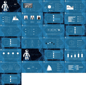 炫酷时尚工作总结汇报PPT模板