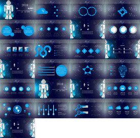 炫酷时尚工作总结汇报PPT模板