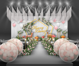 白色森系婚礼仪式区