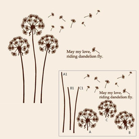 爱的蒲公英墙贴