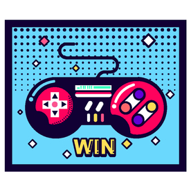 游戏柄 插画 蓝色