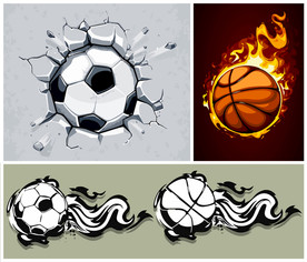 矢量球类特效设计