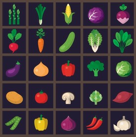 矢量卡通蔬菜系列