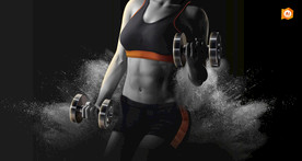 矢量女性健身设计