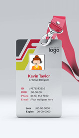 高档通用工作证员工证商务证设计